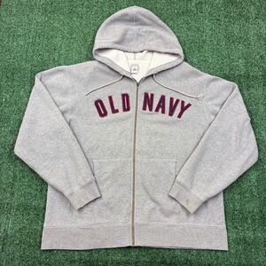 Y2K Old Navy Zip Embroidered Hoodie